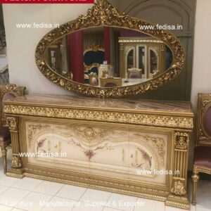 Mirrored Dressing Table, Dressing Console Long Vanity Table