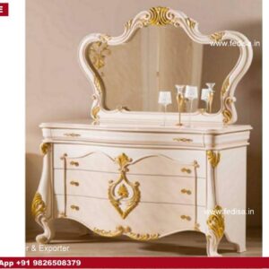 Mirrored Dressing Table, Large Vanity Set Dressing Table And Drawers
