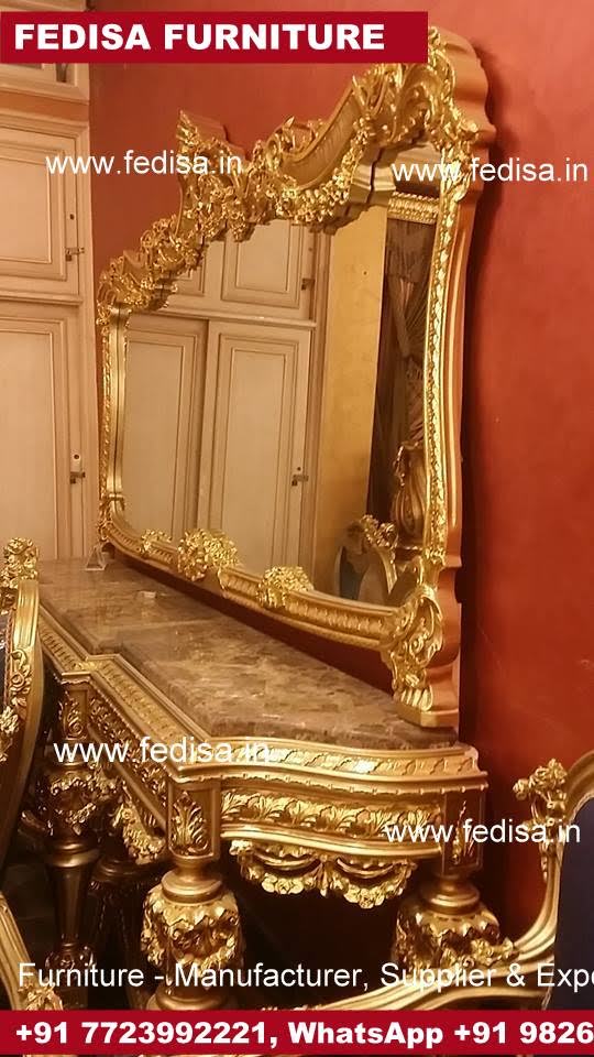 Mirrored Dressing Table, Pink Colour Dressing Table Victorian Style Dressing Table