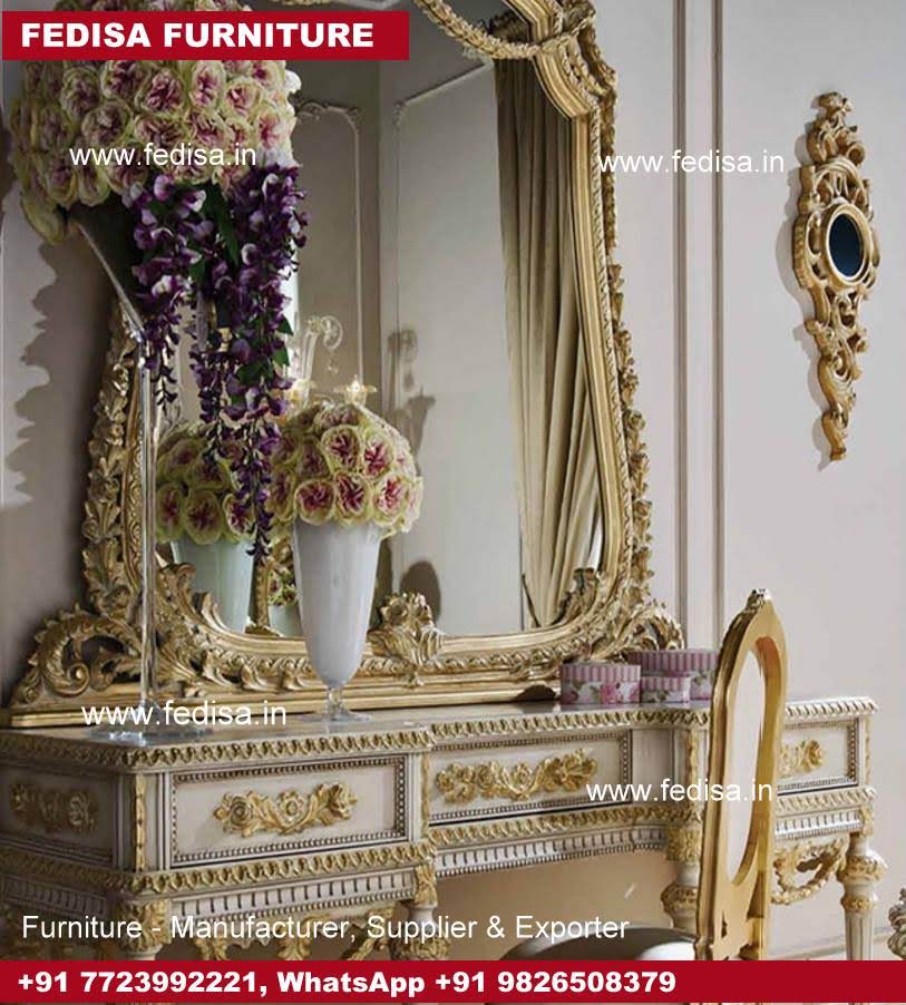 Modern Dressing Table, Cashmere Dressing Table Led Vanity Set