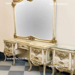 Dressing Table With Drawers, Fiber Dressing Table Headboard And Dressing Table