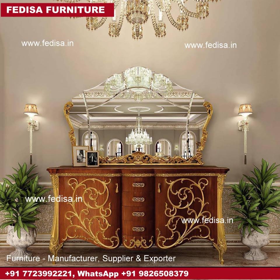 Makeup Vanity With Lights, European Dressing Table Vanity Set With Chair