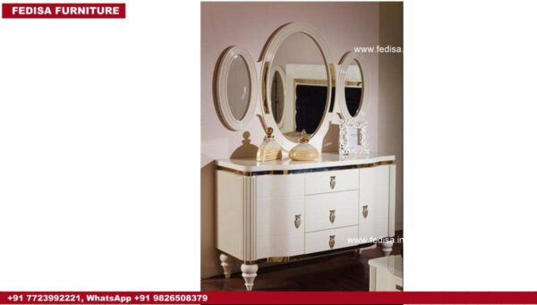 Dressing Table, Glass Vanity Table With Drawers Slim Makeup Table