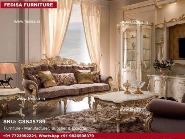 Luxury Classic Sofa Set Stainless Steel Sofa Set Price Damro Budget Sofa Cheap Living Room Table