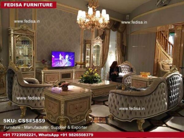 Classic Sofa Set Modular L Shaped Sofa Sofa And Two Chairs Set Sitting Room Furniture Set