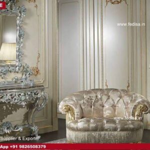 Luxury Classic Sofa Set Loaf L Shaped Sofa Recron Sofa Set Sagwan Wood Sofa Set