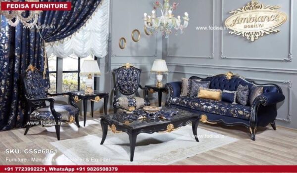 Luxury Sofa Set U Shape Sofa Set 6 Seater Corner Sofa Sofa Chair Set