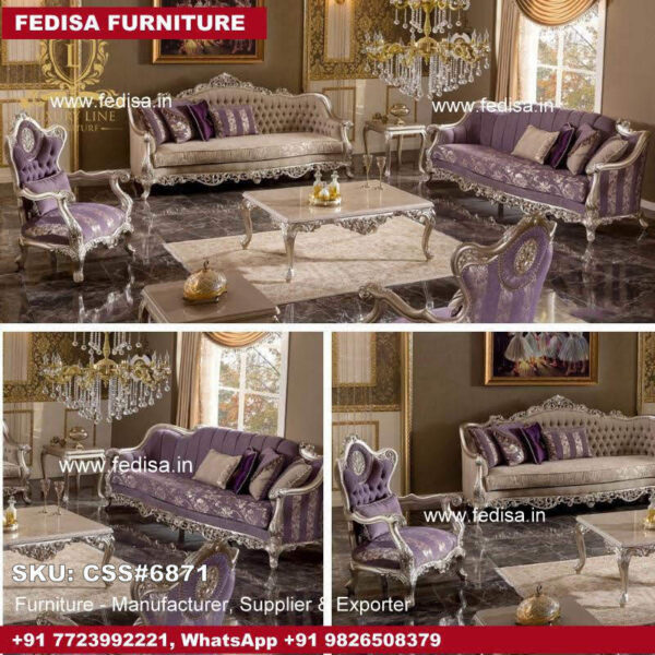 Luxury Classic Sofa Set Red Sofa Set Metal Sofa Set 2 Piece Sofa Set