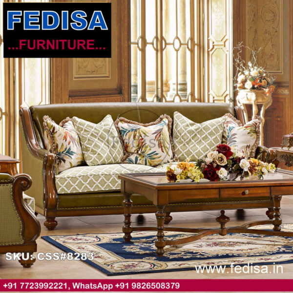 Classic Sofa Set Teak Wood L Shape Sofa Set Sofa Set Made Of Wood Wooden Rexine Sofa