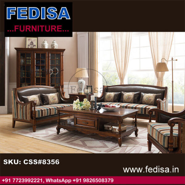 Classic Sofa Set L Shaped Sofa With Wooden Frame Wooden Sofa Set For Small Living Room Only Wooden Sofa