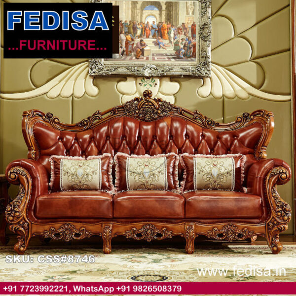 Classic Sofa Set 2 And 3 Seater Sofa Set Curved Sofa Set Wooden Setty