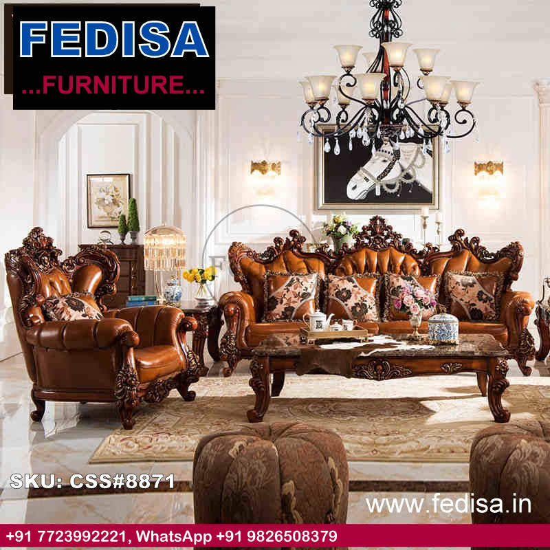 Luxury Classic Sofa Set Pure Leather Sofa Set 12 Seater Sofa Set 2Nd