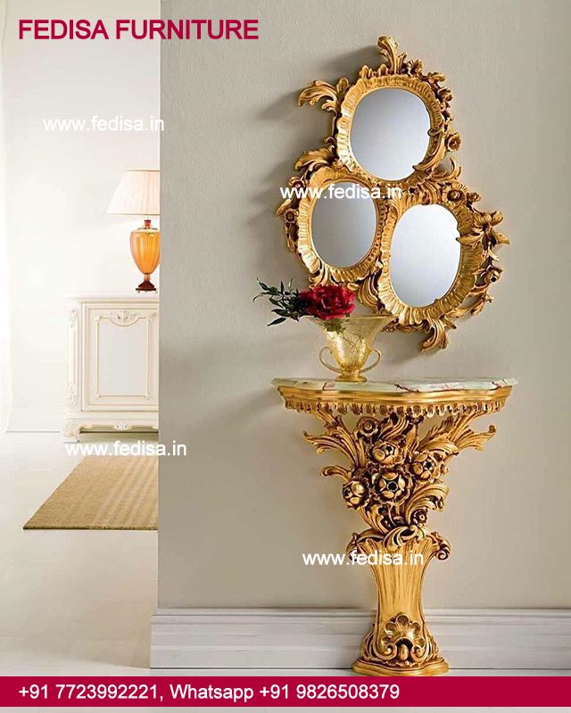 Consoletable 260 Drawer Mirrored Console Table Console Dressing Table Juniper Accent Console