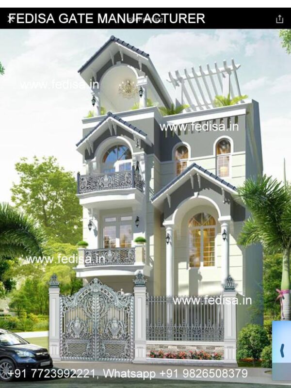 Single Gate Design Iron Arch Gate Design Makan Gate Design Estate Gate Design