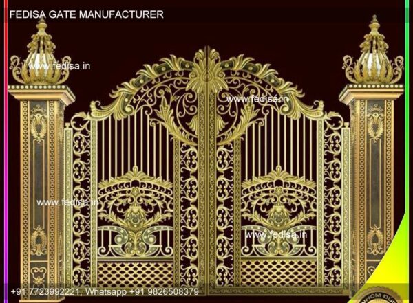 Boundary Wall Design With Gate No Sag Gate Design Small Gate Grill Design Normal House Gate Design
