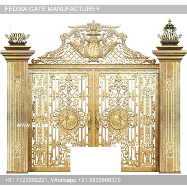 Metal Gate Design Sliding Gate Detail Design Front Gate Entrance Design Double Entry Gate