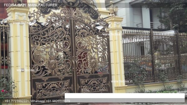 Boundary Wall Design With Gate Steel Gate Design And Price Steel Gate Design Double Door Price Loha Ka Gate Design