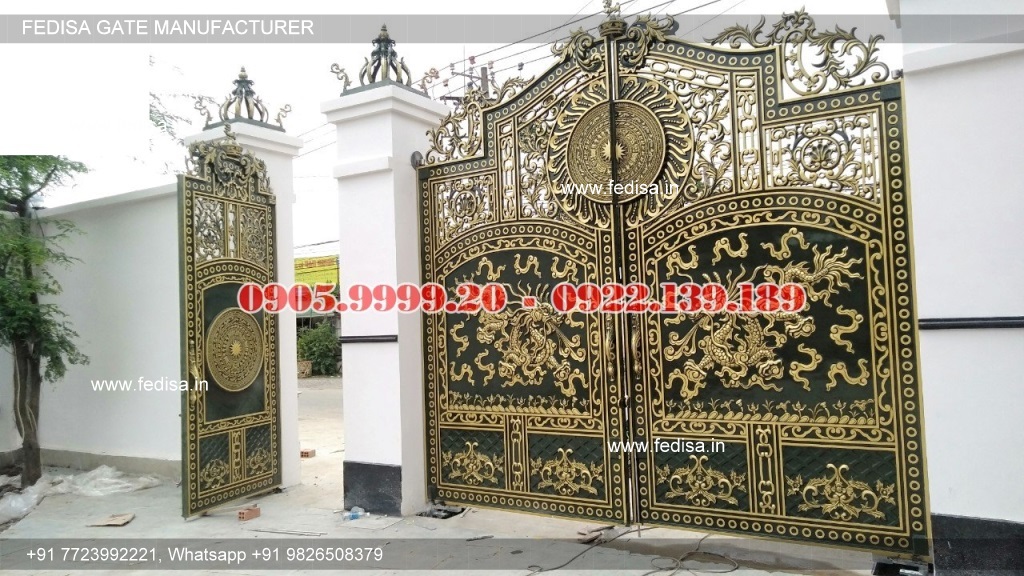 Simple Main Gate Design Boundary Gate Pipe Design Gate With Wood Design Main Gate Iron Colour
