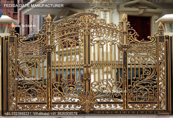 Steel Main Gate Design Compound Wall Design With Gate Ghar Ka Main Gate Ka Design Fence Wall Gate Design