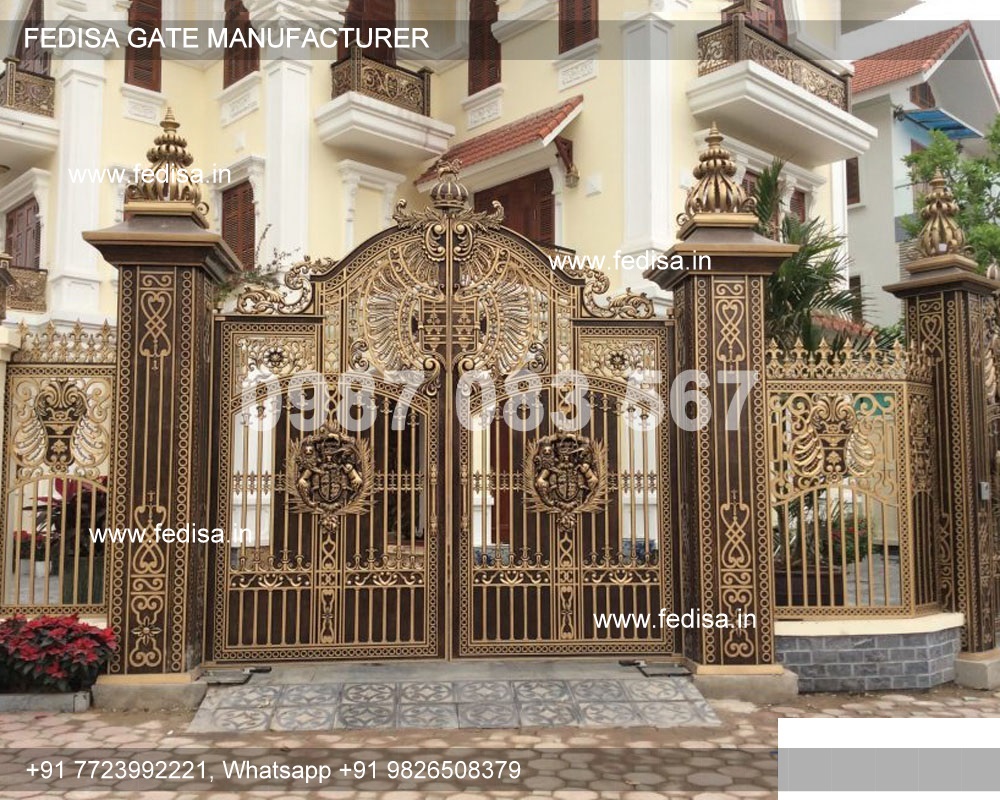 Boundary Wall Design With Gate Design Pipe Gate Home Mane Gate Home Outdoor Gate Design