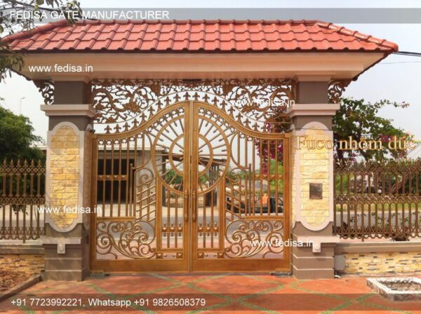 Steel Ka Gate Front Steel Gate Design Sliding Gate Design Latest Concrete Gate Design