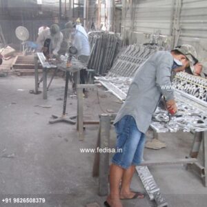Steel Railing Mirror Design Safety Grill Window Design Portico Railing Design