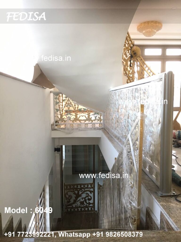 Modern Horizontal Railing Aluminium Sliding Window Grill Jeene Ki