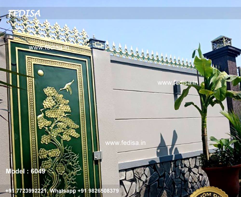 Steel Railing Main Pillar Design Front Sitout Grill Designs Glass Railing Etching Design