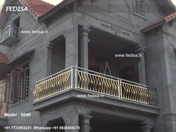 House Front Balcony Grill Design Rod Grill Design Steel Railing Latest Design