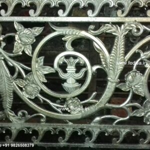 Front Railing Design With Glass Veranda Design With Grill Railing Flower Design
