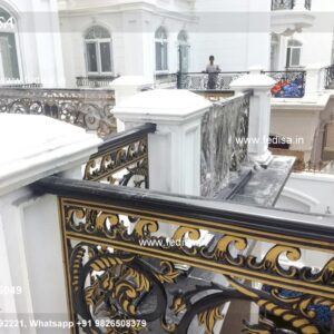 Steel Railing For Round Balcony Rod Iron Grill Design New Home Railing Design