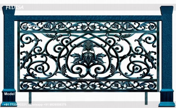 Simple Roof Railing Design Iron Bar Grill Design Front Steel Railing Design For Balcony