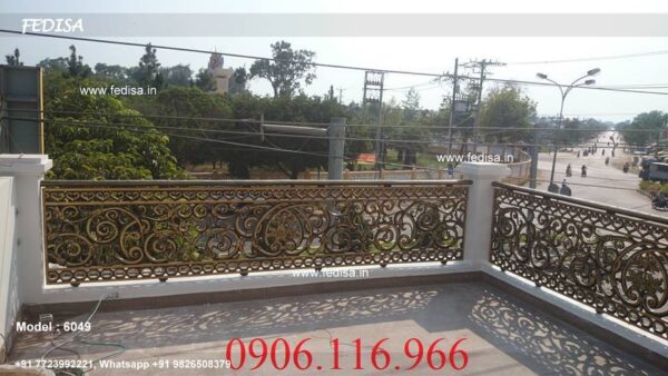 Railing Metal Design Safety Door Lokhand Roof Balcony Railing Design