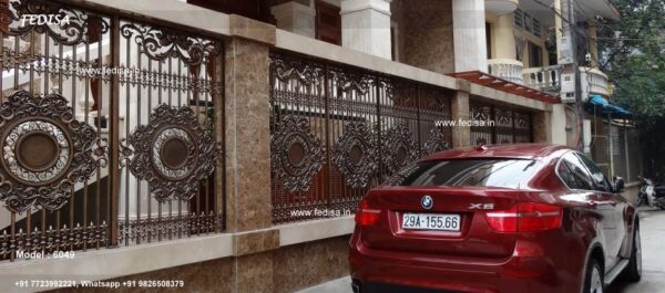 Staircase Design With Wood And Glass Window Round Grill Design Home Front Side Railing Design