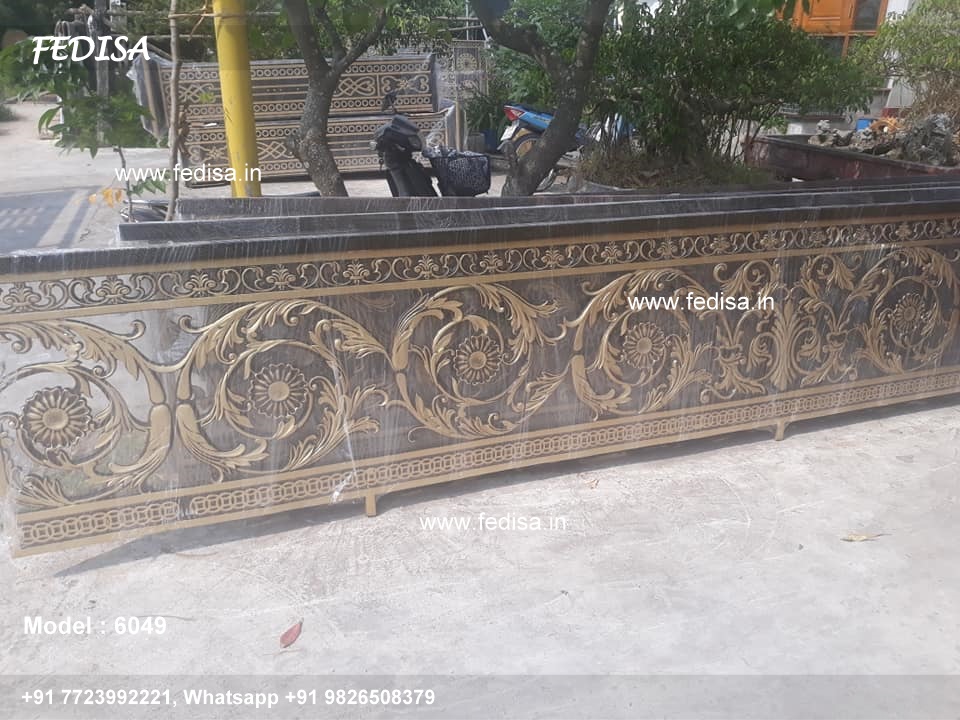 Sitout Handrail Design Lightweight Grill Gate Design Stainless Steel Front Railing Design