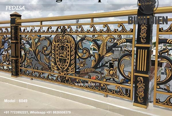 Mild Steel Balcony Railing Grill Gate For House Modern Glass Balcony Design