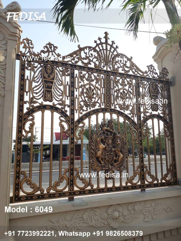 Compound Wall Grills Luxury Staircase Railing Entrance Grill Door Design