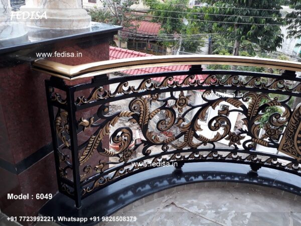 Lokhand Ka Safety Door Steel With Glass Railing Design Baranda Design Grill