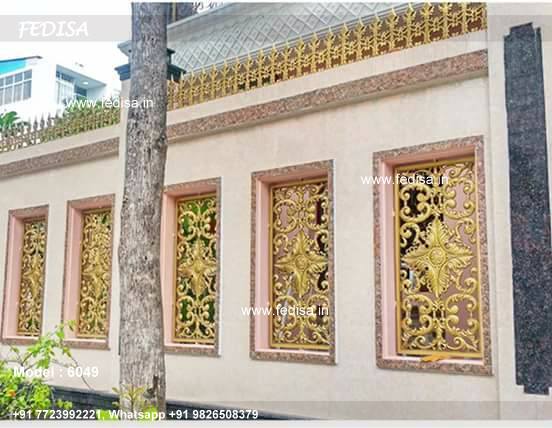 Terrace With Grills Design Front Balcony Steel Railing Design Window Grill Design With Ventilation