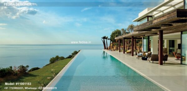 Front Wall Design In Indian House Luxury Pool Villa Black Opal 1593 Square Foot House Apartment Interior Design Ideas