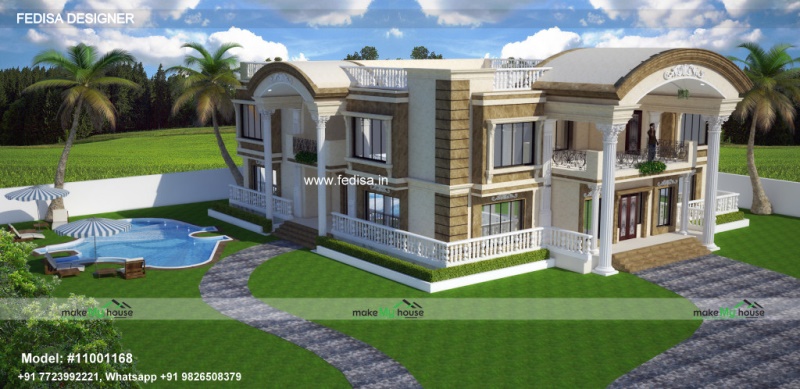 Home Model Design Luxury Pool And Deck Villa 4093 Square Feet House Apartment Floor Plans Designs