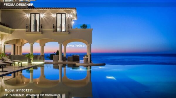 Minimalist Living Room Luxury Pool Villa Black Opal Colour For Outer Wall Of House Apartment Interior Design Ideas