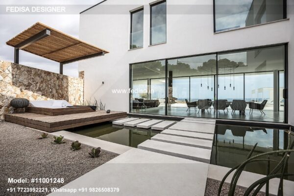 Single Floor House Front Design 3d Luxury Pool And Deck Villa Floor Decoration Ideas Apartment Floor Plans Designs