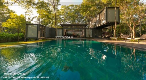 Front Design Of House In Small Budget Luxury Private Pool Villa Small L Shaped House Plans Amazing House Designs
