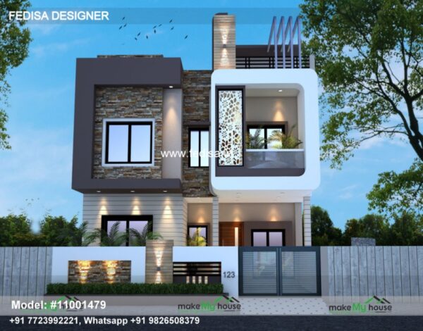 Pillar Design In Home Front Luxury Villa Holidays 113 By 30 House Plan Apartment Design Plan