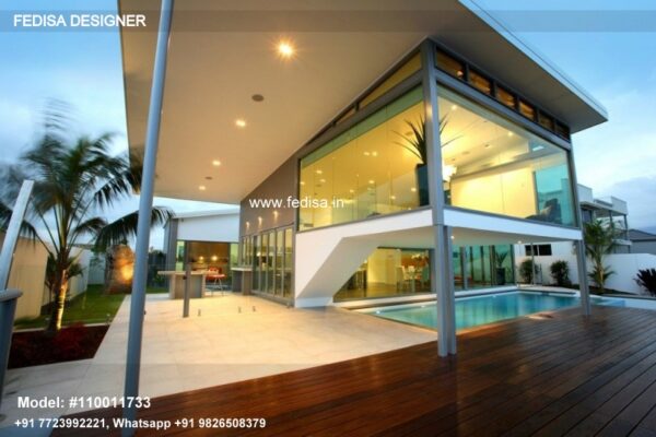 Double Floor House Design Luxury Villa Airbnb House Wall Outside Architectural Designs Farmhouse