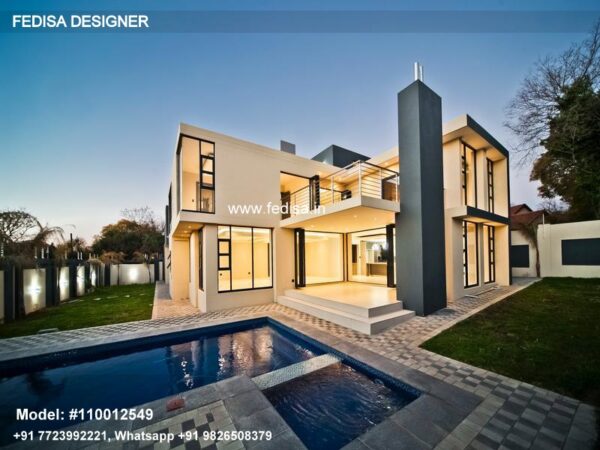 Home Parapet Design Luxury Villa With Swimming Pool Spanish Villa Design Architecture Asian Paints Outside Wall Colour