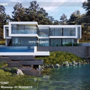 Living Room Interior Ideas Luxury Villa With Swimming Pool Two Story Farmhouse Asian Paints Outside Wall Colour