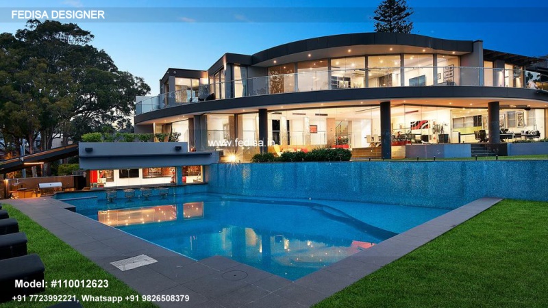 Room Wall Decoration Ideas Luxury Villa With Swimming Pool White Modern Villa Asian Paints Outside Wall Colour