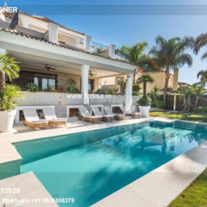 Second Floor House Design Luxury Villa With Pool Yellow Green House Paint Asian Paints Home Outside Colour